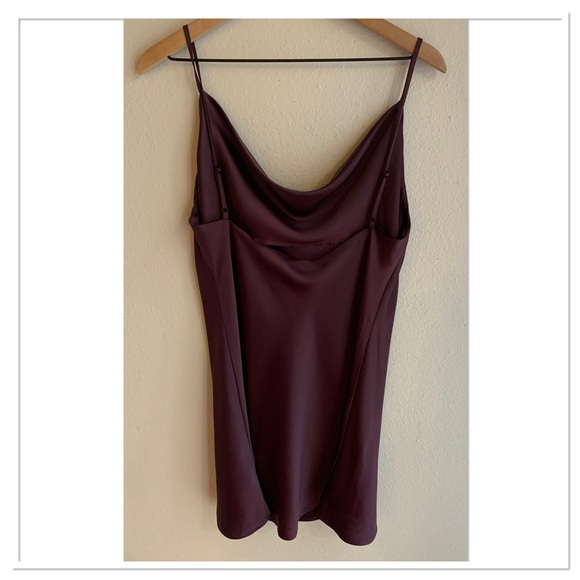 NWT Buddy Love Celine Silk Slip Dress Wine Color Size Medium - Picture 4 of 8
